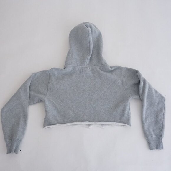 Aritzia TNA Grey Cropped Hoodie Cotton Sweatshirt Sweater XS - Picture 9 of 12